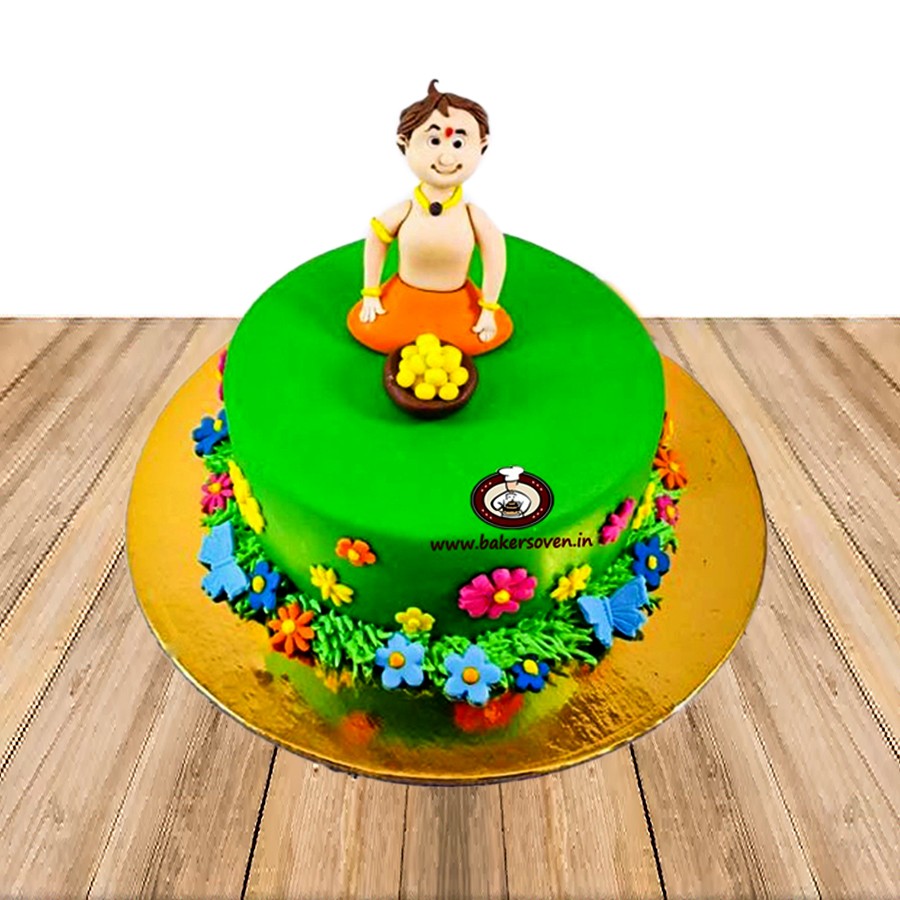 Bake Me A Cake - By Mona & Lavika - Chota bheem , chutki & family cake  Eggless Butterscotch and chocochunk Half and half 9899881004/ 9811672778 |  Facebook